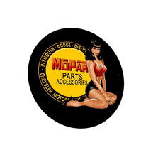 Mopar Auto Parts Sign Decal Sign Sticker -50s 60s Vintage Replica Mopar Girl