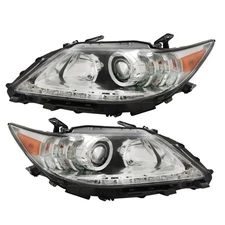 HID/Xenon Headlights For 2013 2014 2015 Lexus ES300H ES350 w/LED DRL Chrome Pair