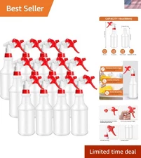 Plastic Spray Bottle 16 Oz Pack of 12 Reusable Cleaning Plant Water Bottles