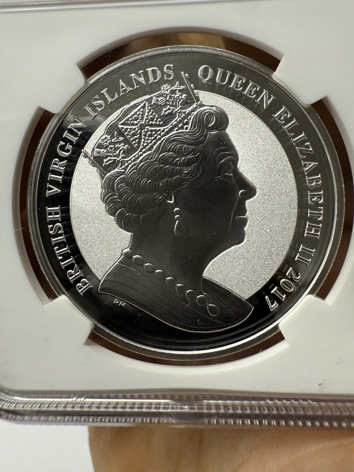 2017 British Virgin Island Reverse Proof Silver Kennedy 1 Of First 2000 NGC PF70 - Image 3 of 3