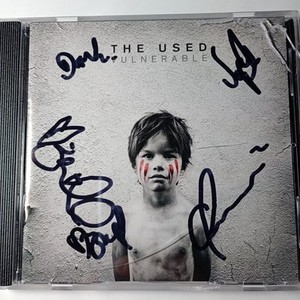 The Used Signed Vulnerable CD by Full Band – All 4 Members COA...
