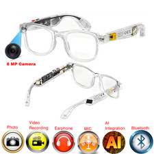 AI Smart Glasses with Camera   1080P Video Recording Glasses with Audio, Real-Ti