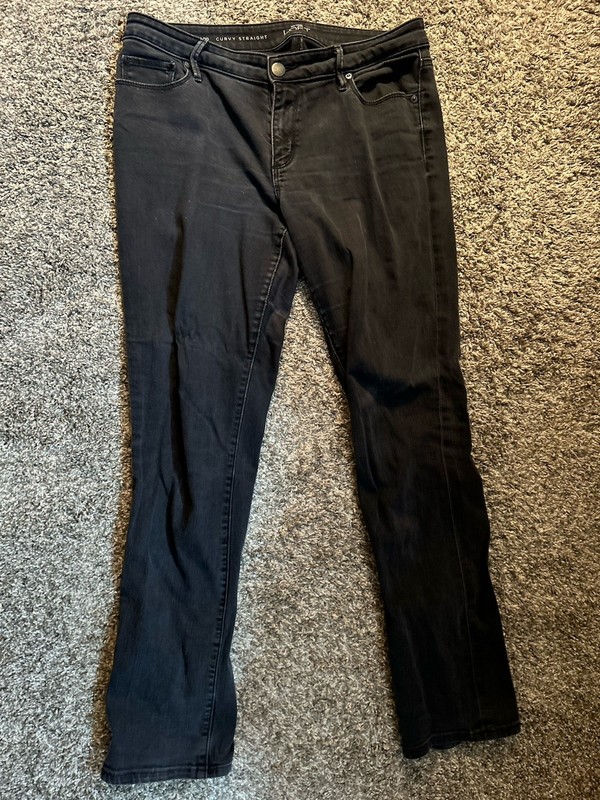 Ann Taylor Loft Curvy Straight Black Jeans Size 30
