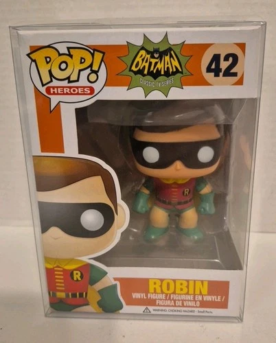 Funko Pop! Heros: DC Comics  ROBIN #42  Batman Classic Series W/ Protecter