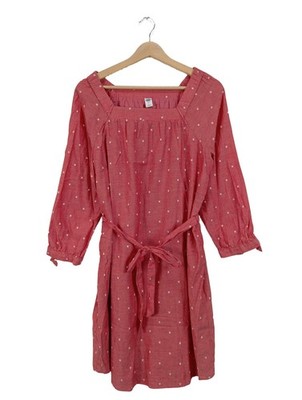 OLD NAVY Langarmkleid Damen Kleid Gr. DE 38 pink-weiß Casual-Look