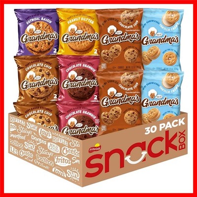 Grandma's Cookies Variety Pack   30 Individually Wrapped Assorted Cookies