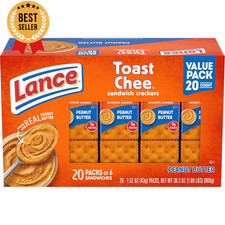Peanut Butter Sandwich Crackers 20 Packs Snack Food 6 Per Pack Individually