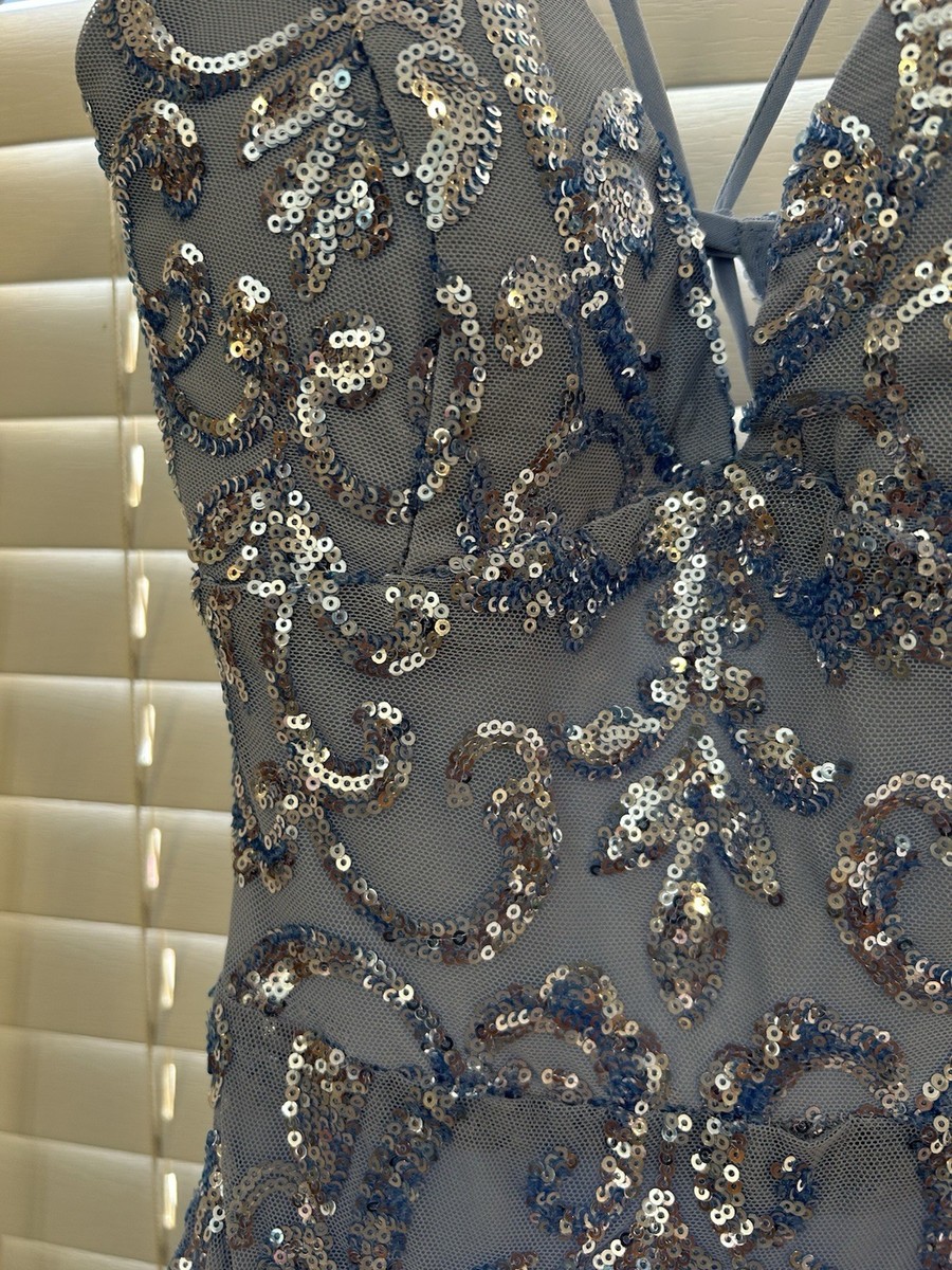 bethanie formal sequin v-neck mermaid dress Bethanie Formal Sequin V-Neck Mermaid Dress main image 1