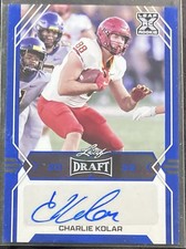 Charlie Kolar 2022 Leaf Draft X Autograph Auto Rookie RC Blue Iowa State