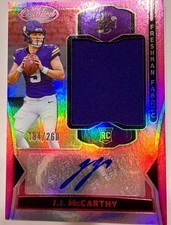 2024 Panini Certified - Freshman Fabric Mirror Signatures J.J. McCarthy #FMS-JMY