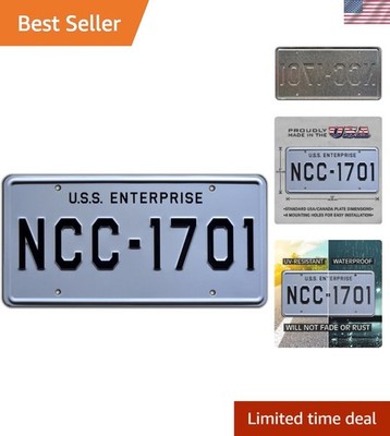 USS Enterprise | NCC-1701 | Vanity Plate, Stamped Aluminum, Metal Decorative ...