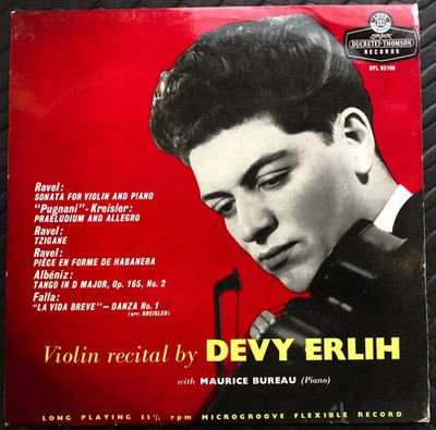 Devy Erlih, Maurice Bureau - Violin Recital By Devy Erlih Vinyl LP (LP Record)