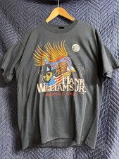 Rare HANK WILLIAMS JR T Shirt - Size L-XL Single Needle