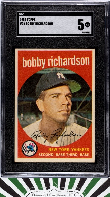 1959 Topps #76 Bobby Richardson SGC 5