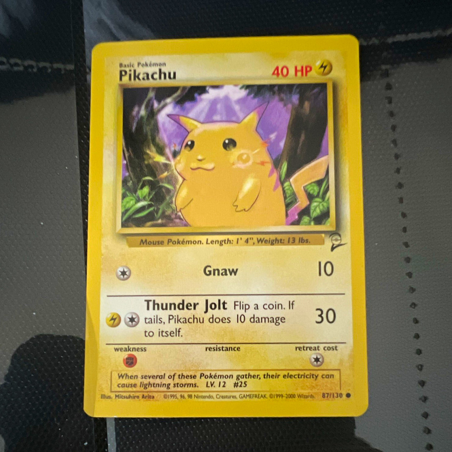 Wizards of the Coast Pikachu Base Set 2 2000 087/130 40HP Common Regular English