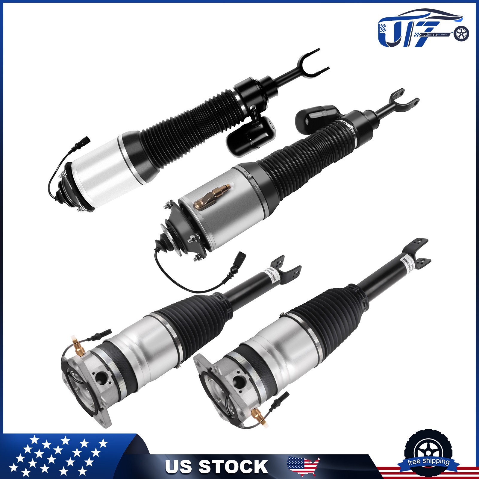 Bentley Continental GT Front Air suspension struts 4 pcs P/N 3D0616039