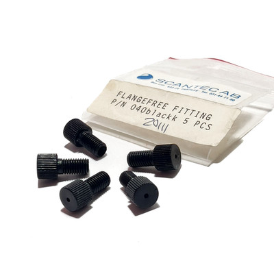 VICI Jour JR-040BLACK Flangeless Fittings 1/16'' OD 1/4''-28 UNF Black NOS 5 Pcs