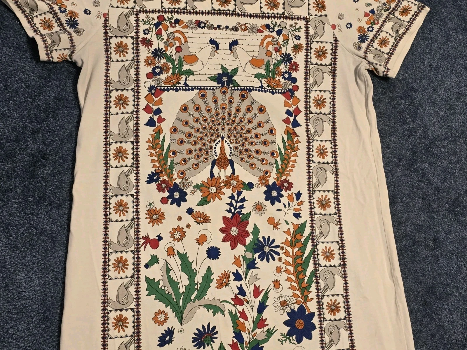 Abito maglietta manica corta Tory Burch KERRY PAACOCK XL XLARGE Pima cotone 34 5x24