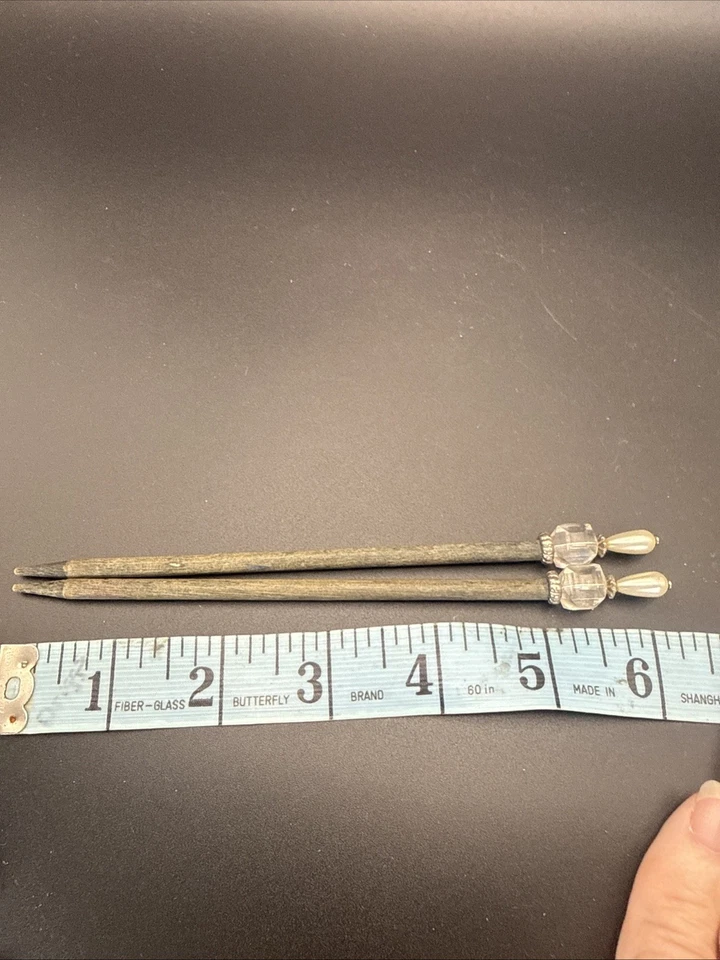 Pearl Beaded Hair Chopsticks Hair Accessories Vintage - Image 4 of 4