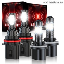For Dodge RAM 1500 2500 3500 1994-1998 4X LED Headlight Hi/Lo+Fog Lights Bulbs