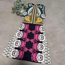 VALENTINO knee-length Dress Women Size S Green Black Pink White Yellow