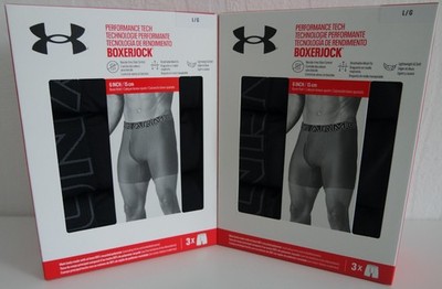 UNDER ARMOUR 6er Pack Herren Boxer Brief Shorts Schwarz L 34-37 86-94 NEU