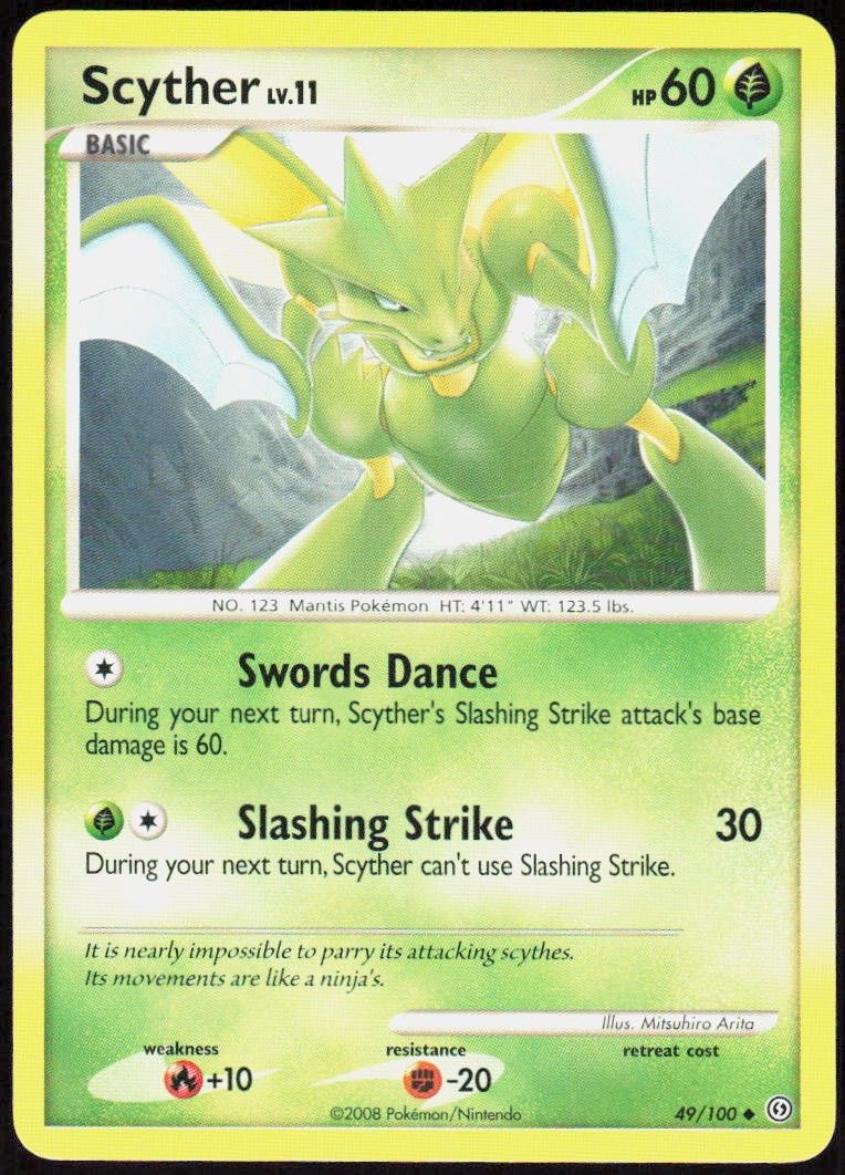 Scyther 49/100 Uncommon Stormfront LP Pokemon