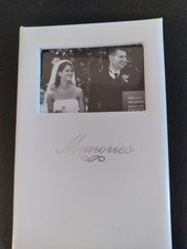 "MEMORIES" SPIRAL-BOUND 8"X12" SLIP-IN PHOTO ALBUM WITH FRONT PHOTO WINDOW