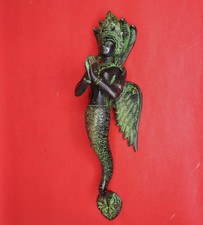 Serpent Goddess Nag Kanya Nagkanya Shape Figurine Handmade Brass Door Handle