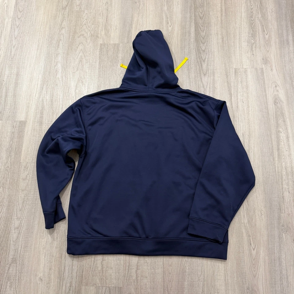 Majestic Michigan Wolverines Hoodie Men's Extra Large XL Blue Yellow Umich UofM - Image 4 of 4