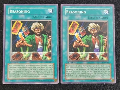 YuGiOh TCG 2 x Reasoning PGD-081 Common 1st Edition LP Vintage