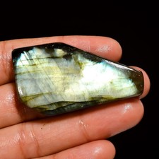 Natural Labradorite Fancy Shape Cabochon Loose Gemstone 96 Ct. 49X27X8 mm A-6740