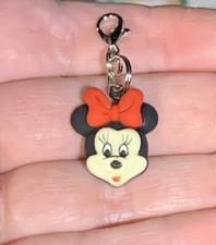 Minnie Mouse Charm Zipper Pull Keychain Add On Clip