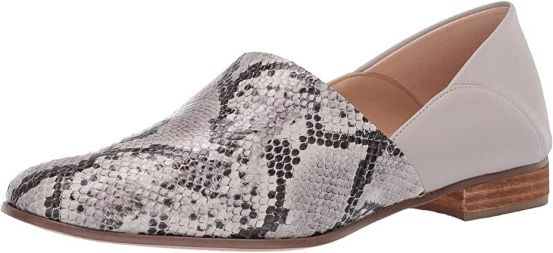 Mocassino Clarks donna tono puro piatto station wagon serpente grigio 7 B(M) US