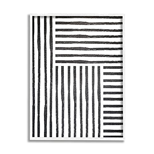 Dominant Patterned Perpendicular Lines Modern Minimal Abstraction, Designed b...