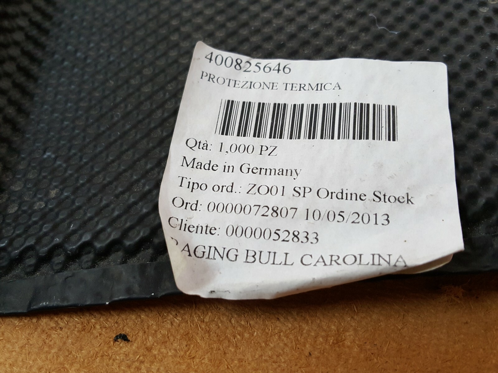 Lamborghini Gallardo Right Rear Heat Shield