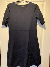 Ann Taylor Navy Blue Sweater Dress Size M