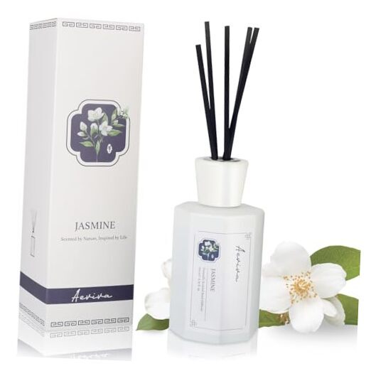 Reed Diffuser Set, 6.76 fl oz Scent Oil Diffuser, Home Fragrance with Jasmine-image