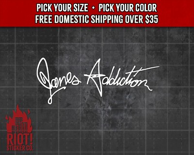 Janes Addiction Decal for Car Window Rock Band Sticker for Laptop 