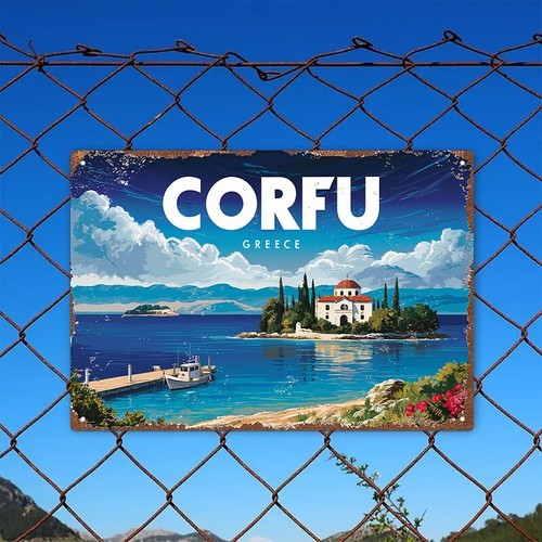 European Corfu Greece Rome Venice Italy Paris France Aluminum Sign 20cm x 30cm - Picture 7 of 31