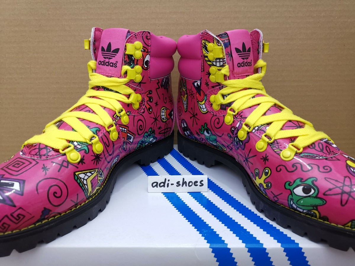 2014 ADIDAS JEREMY SCOTT JS FACE HIKING BOOT PINK UK 5 6 9 bones