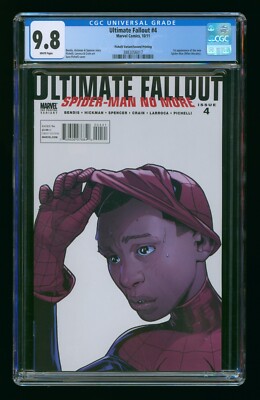 ULTIMTAE FALLOUT #4 CGC 9.8 1st MILE MORALES SPIDER-MAN PICHELLI 2nd PRINT
