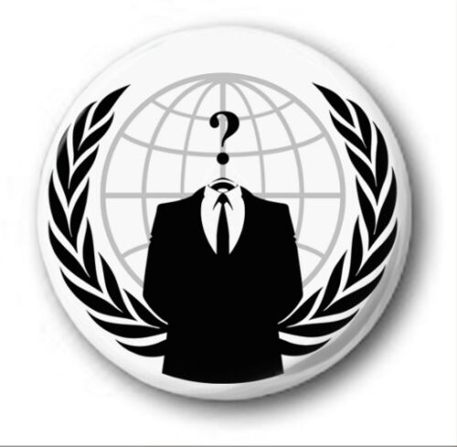 Anonymous Logo - 2.5cm/25mm Bouton Badge - Nouveauté Mignon V Vendetta Protest - Photo 1/1