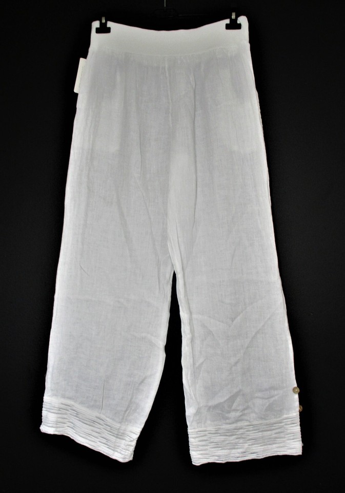Pantalon Lagenlook 100% Lin Italien - Taille Unique, 11 Couleurs, Neuf Avec étiquettes