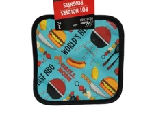 Home Collection Set of 2 Potholders - New - World's Best BBQ