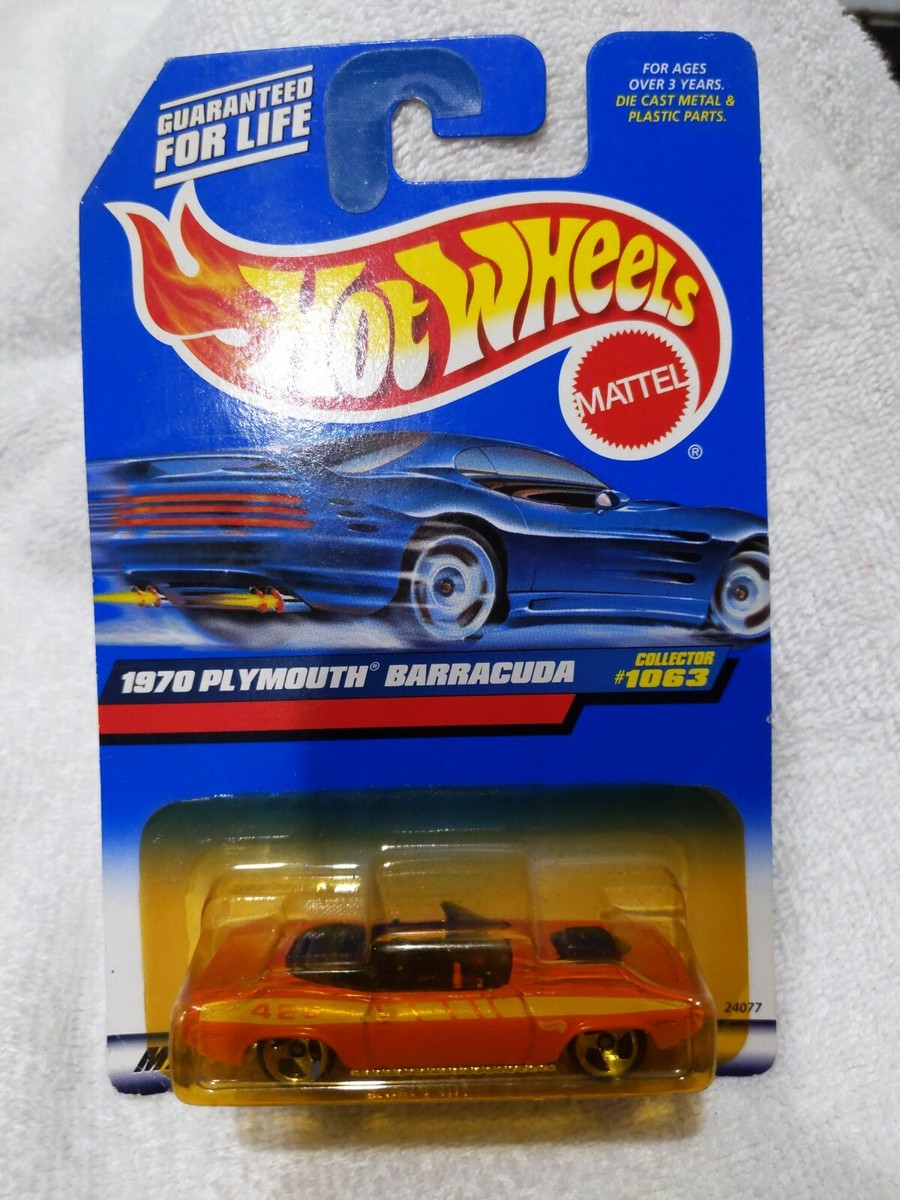 Hot Wheels 1970 Plymouth Barracuda Convertible Orange 1998