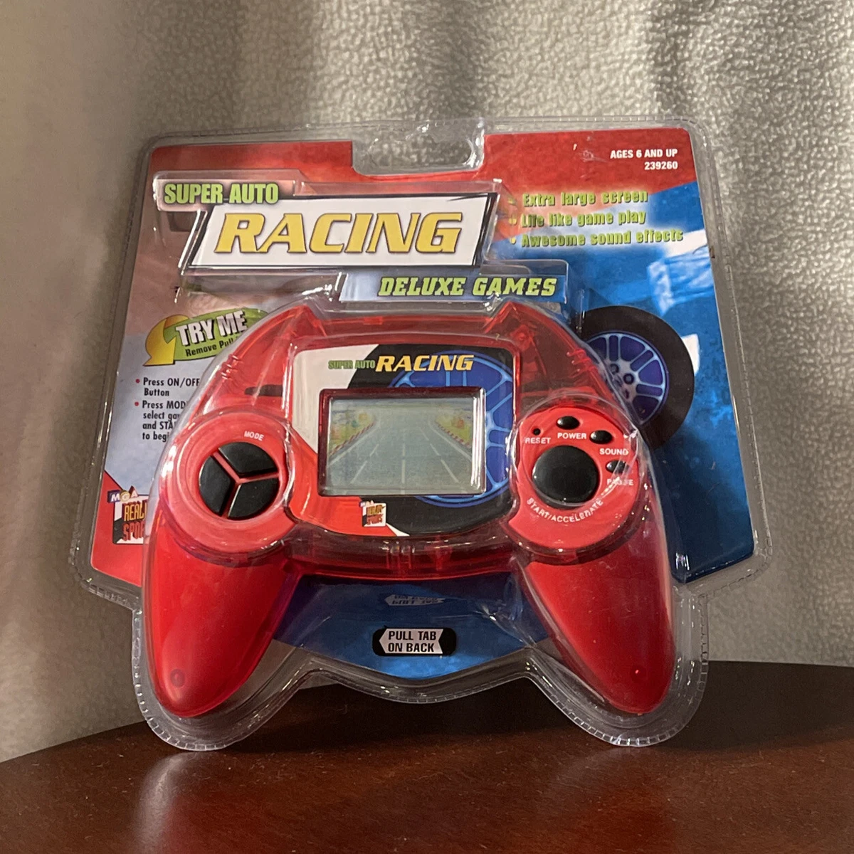 MGA Entertainment Super Auto Racing Handheld Electronic Game LCD Red New
