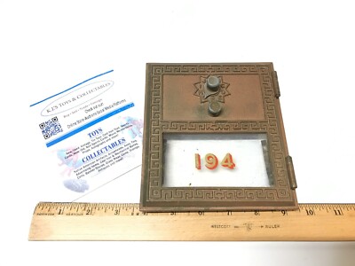 Vintage Antique US Post Office Brass PO Box Door Ranco Combination Lock 60's