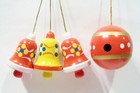 Erzgebirge Germany Bells Ball Hand Painted Wooden Wood Vntg Christmas Ornaments — photo 3
