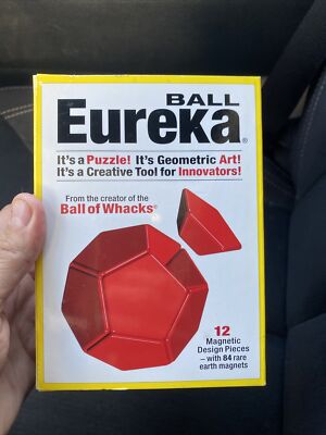 Eureka Ball from Von Roger Oech, 12 Magnetic Design Pieces W/ 84 Earth Magnets
